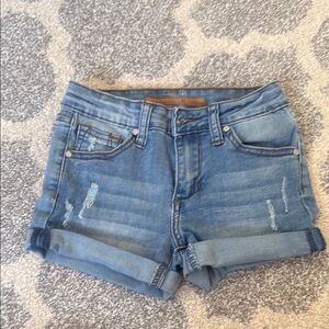 Joe's Jeans Blue Distressed Denim Shorts